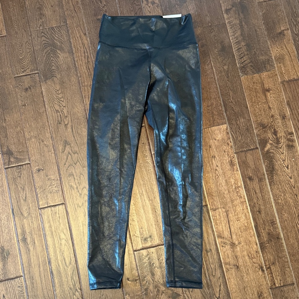 Aerie Leather look Black Leggings